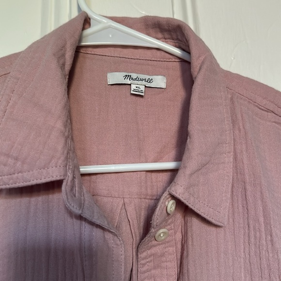 Madewell crinkle cotton button down - Picture 3 of 6